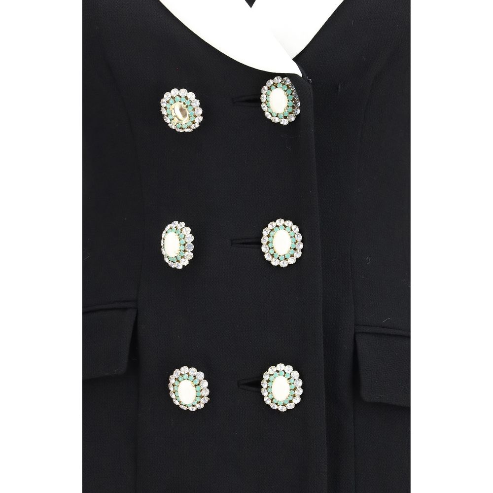 Self-Portrait Black Wool Oves Aries Blazer | Regal Royce
