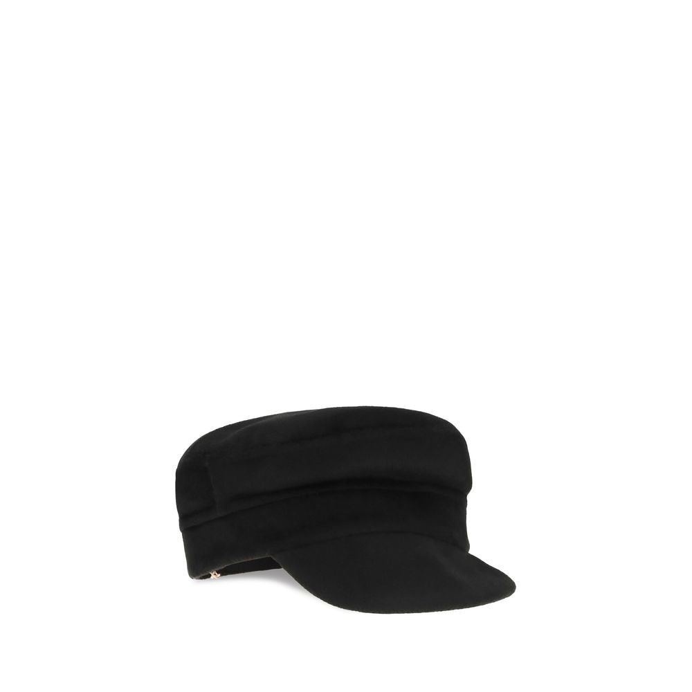 P.A.R.O.S.H. Black Wool Oves Aries Cap (Baseball Hat) | Regal Royce