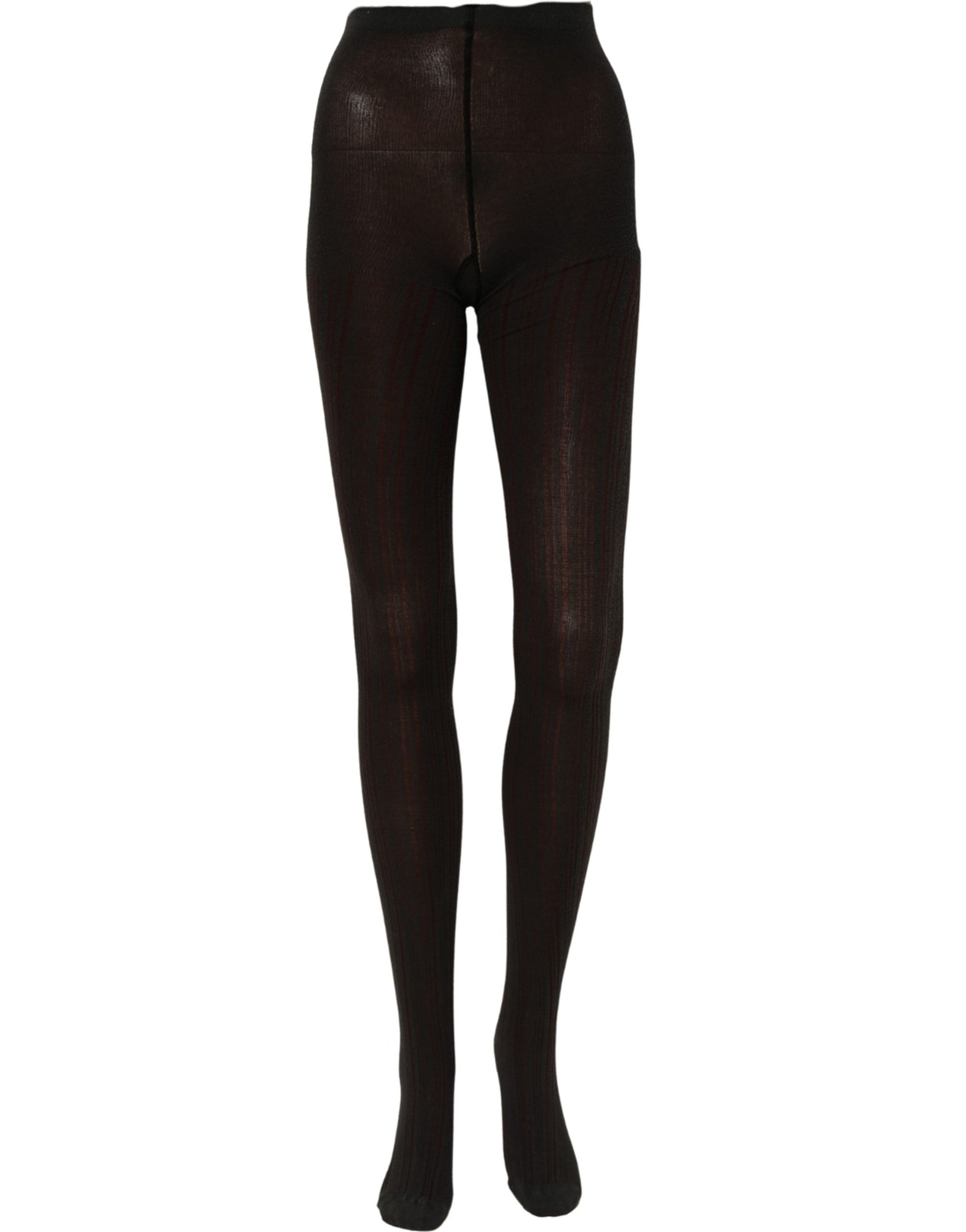 Dolce & Gabbana Socks Black Wool Tights Stocking Pantyhose One Size | Regal Royce