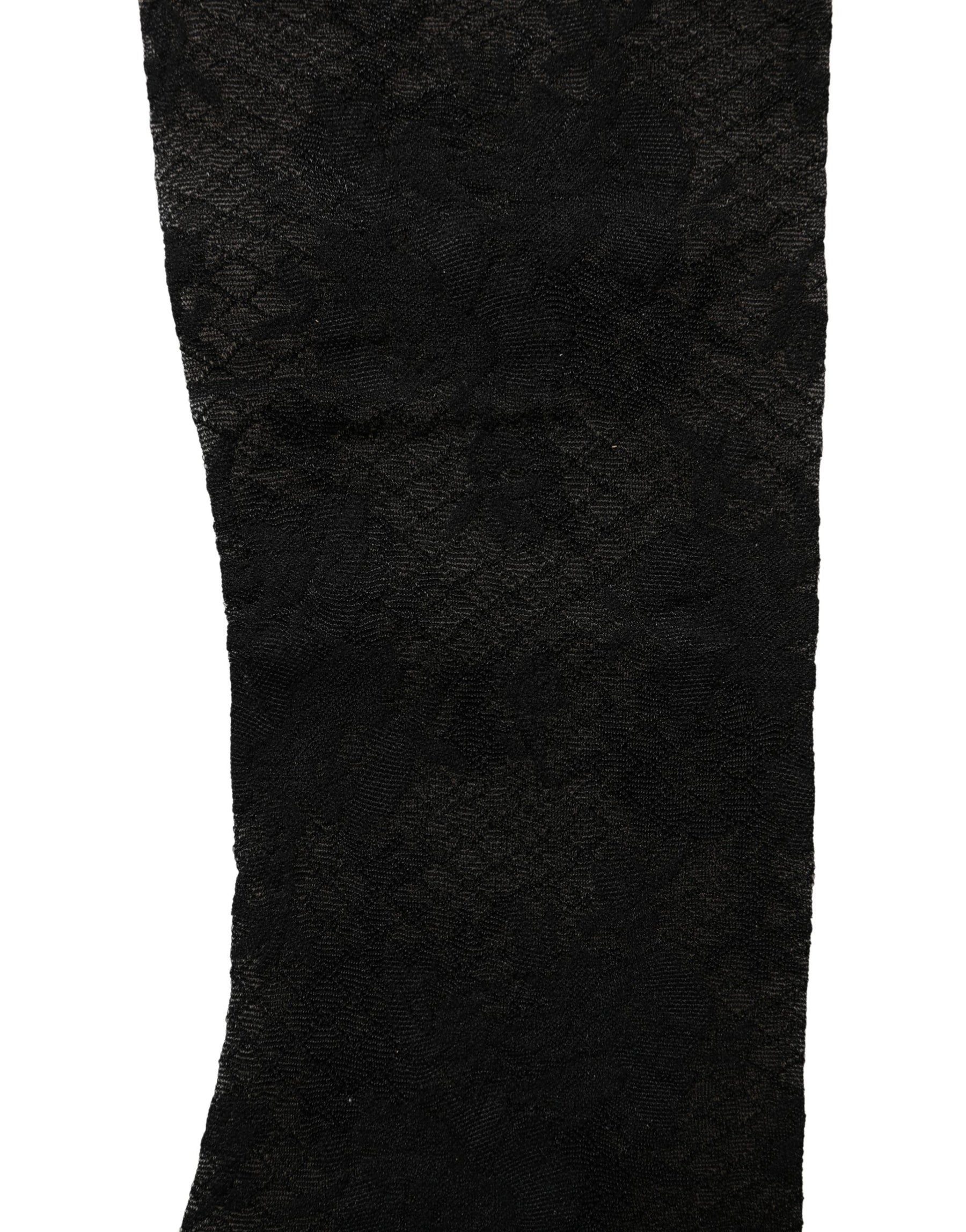 Dolce & Gabbana Black Floral Lace Nylon Stretch Stockings Socks | Regal Royce