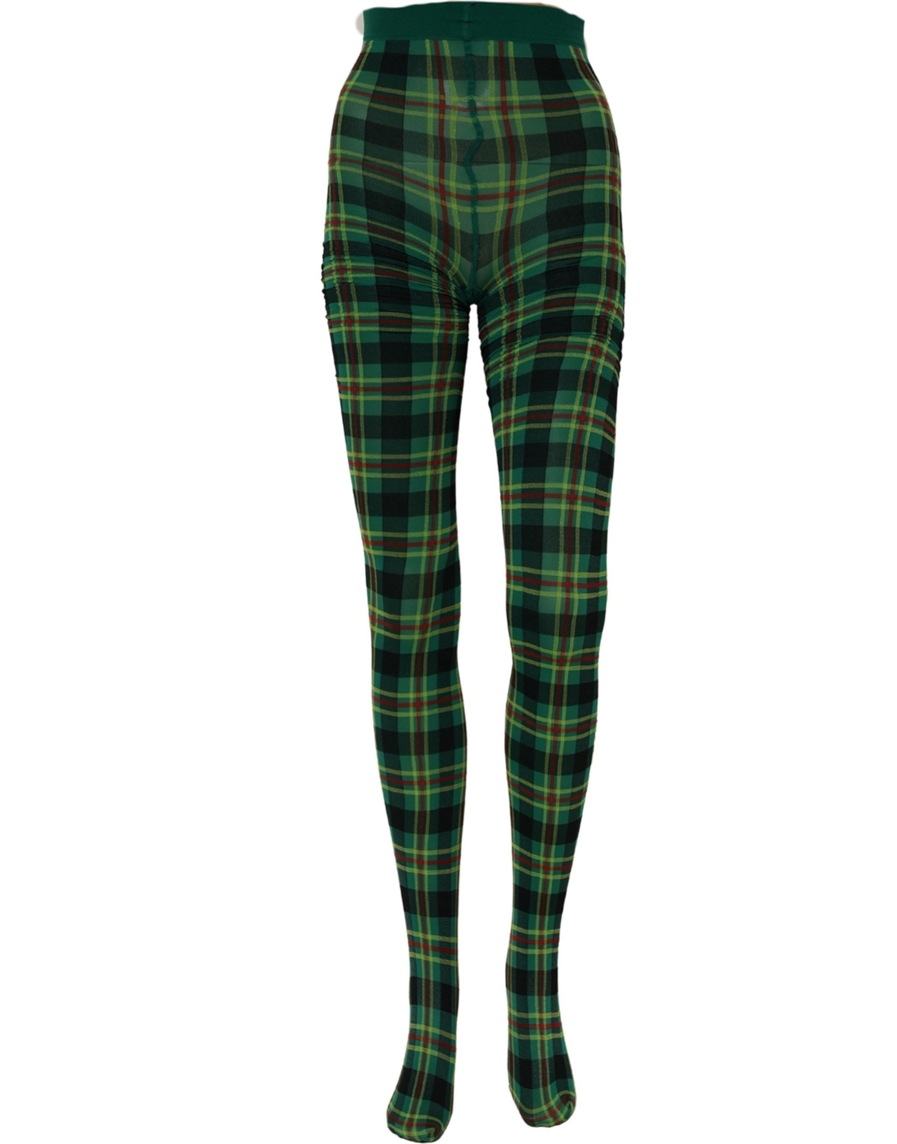 Dolce & Gabbana Multicolor Plaid Tights Stocking Pantyhose Socks | Regal Royce