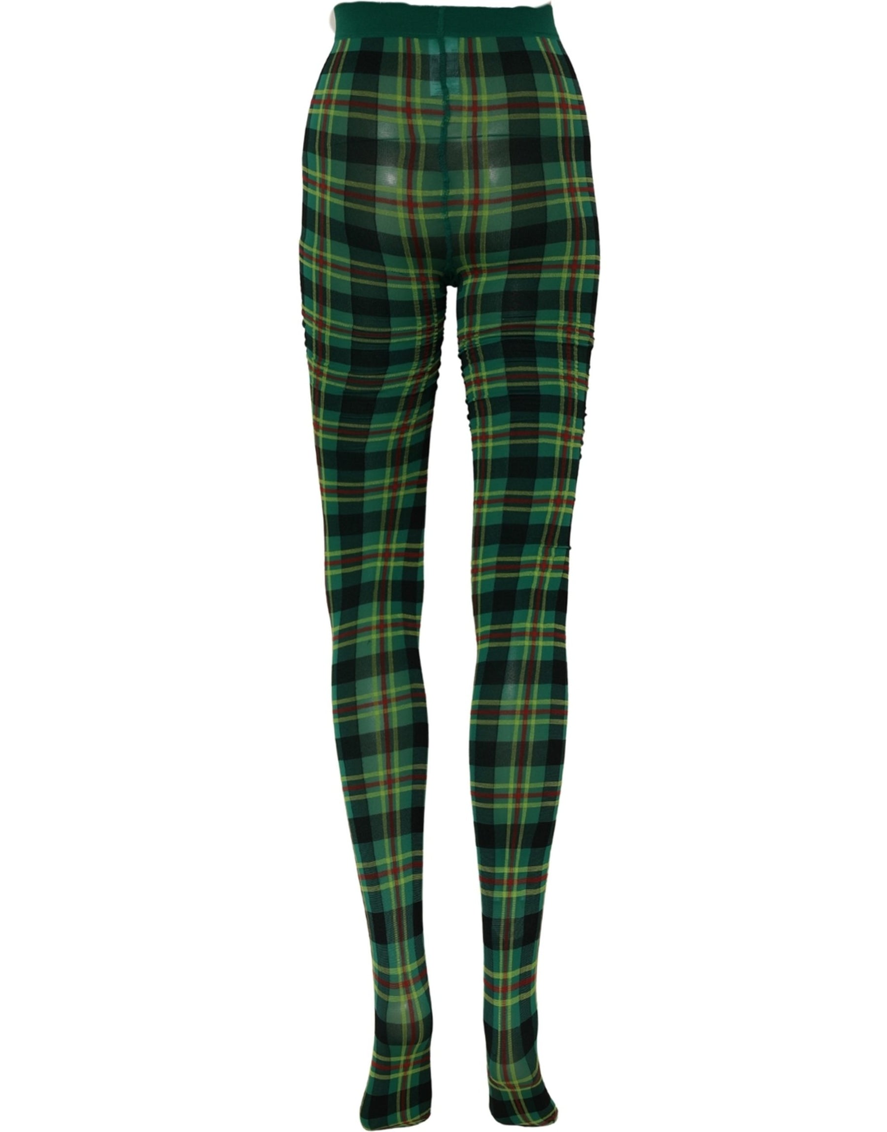 Dolce & Gabbana Multicolor Plaid Tights Stocking Pantyhose Socks | Regal Royce