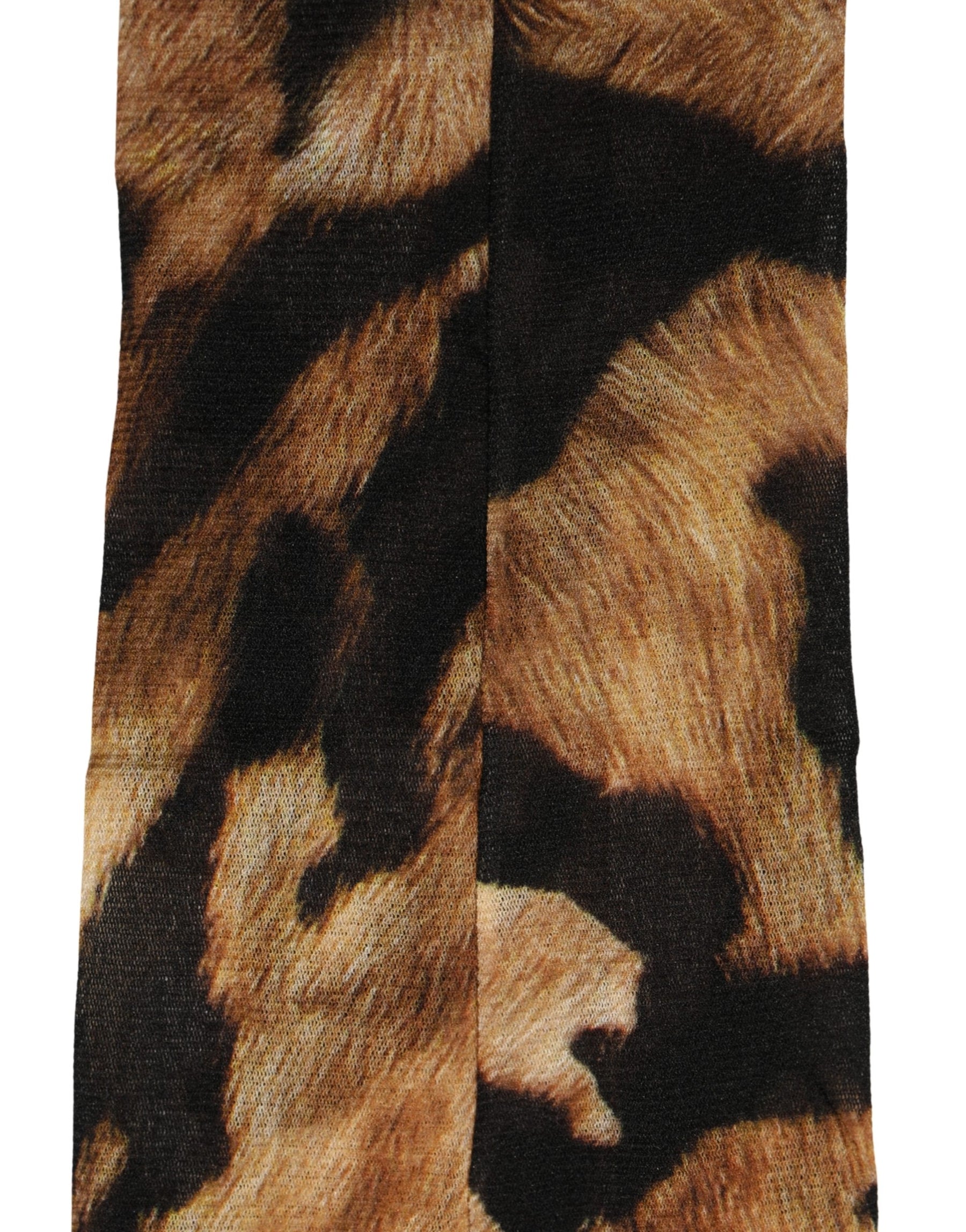 Dolce & Gabbana Brown Tiger Nylon Tights Stocking Pantyhose Socks | Regal Royce