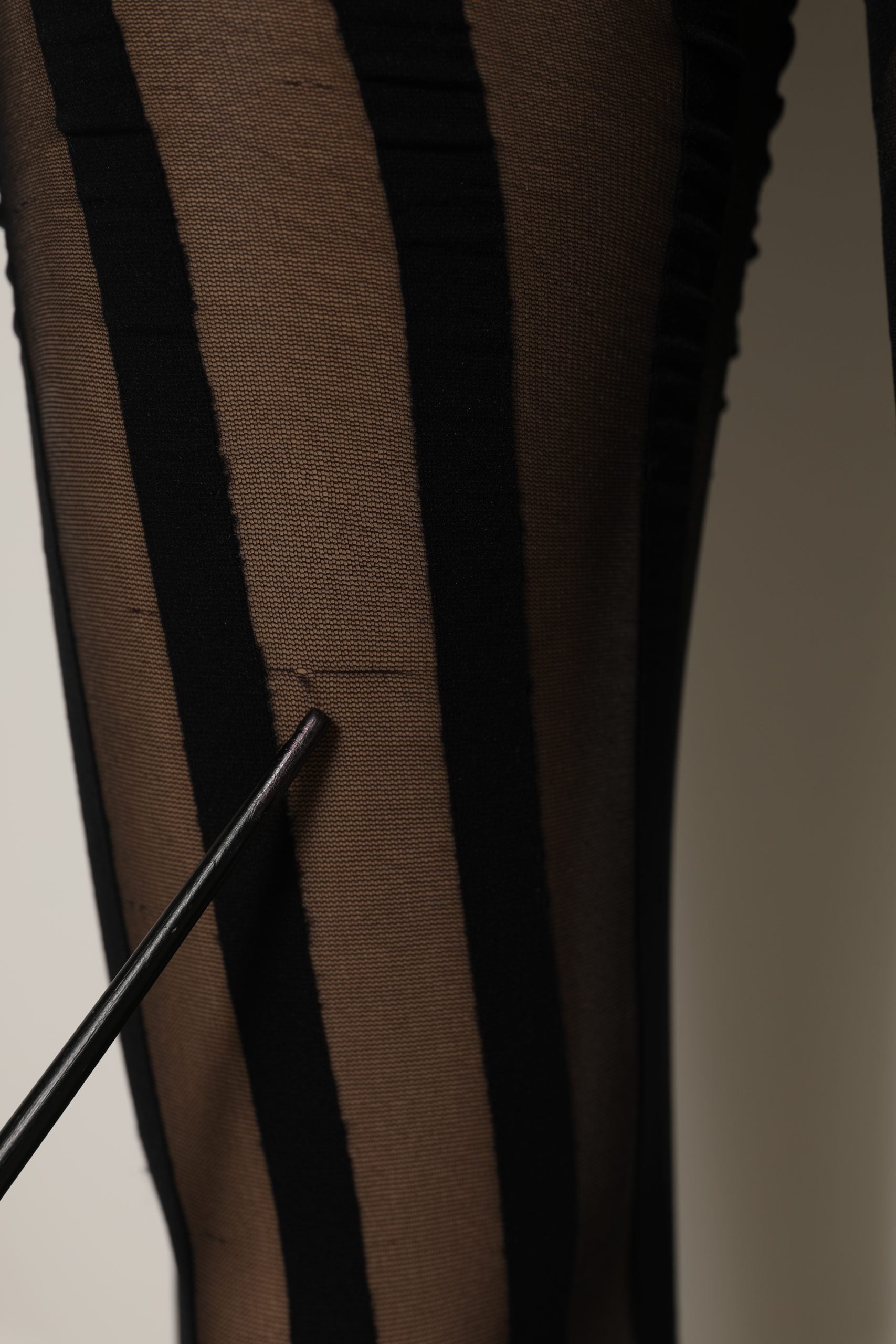 Dolce & Gabbana Black Nylon Stripes Tights Stockings Pantyhose Socks | Regal Royce
