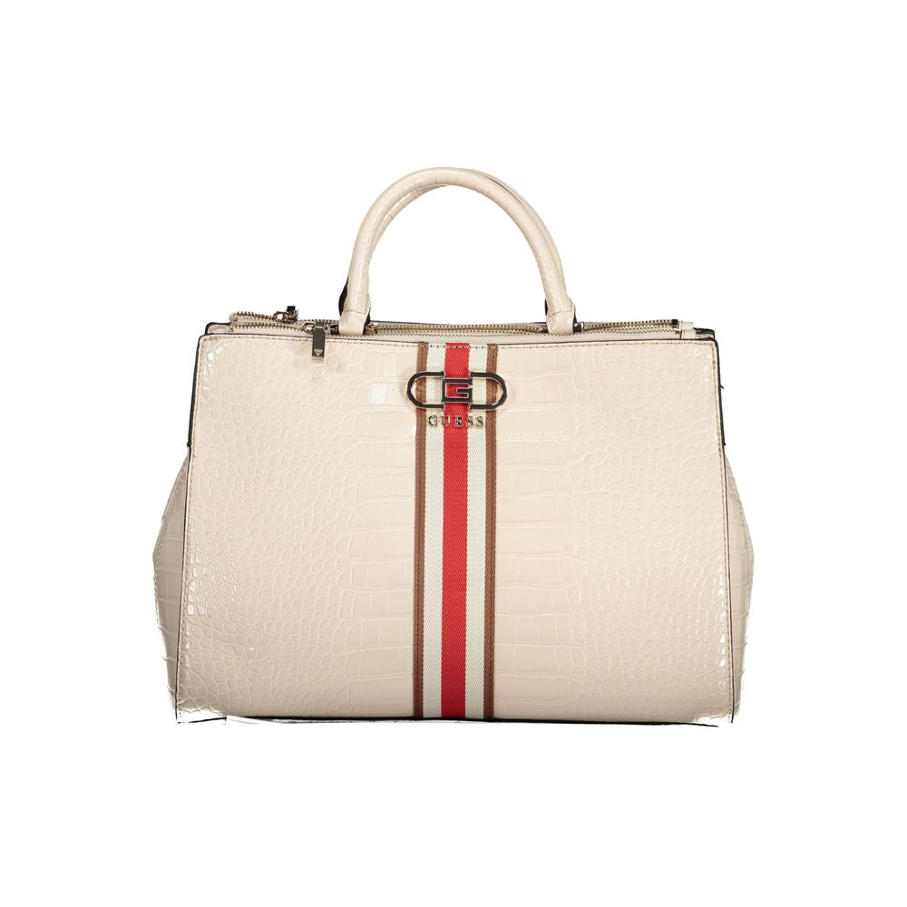 Guess Jeans Beige Polyurethane Women Handbag | Regal Royce