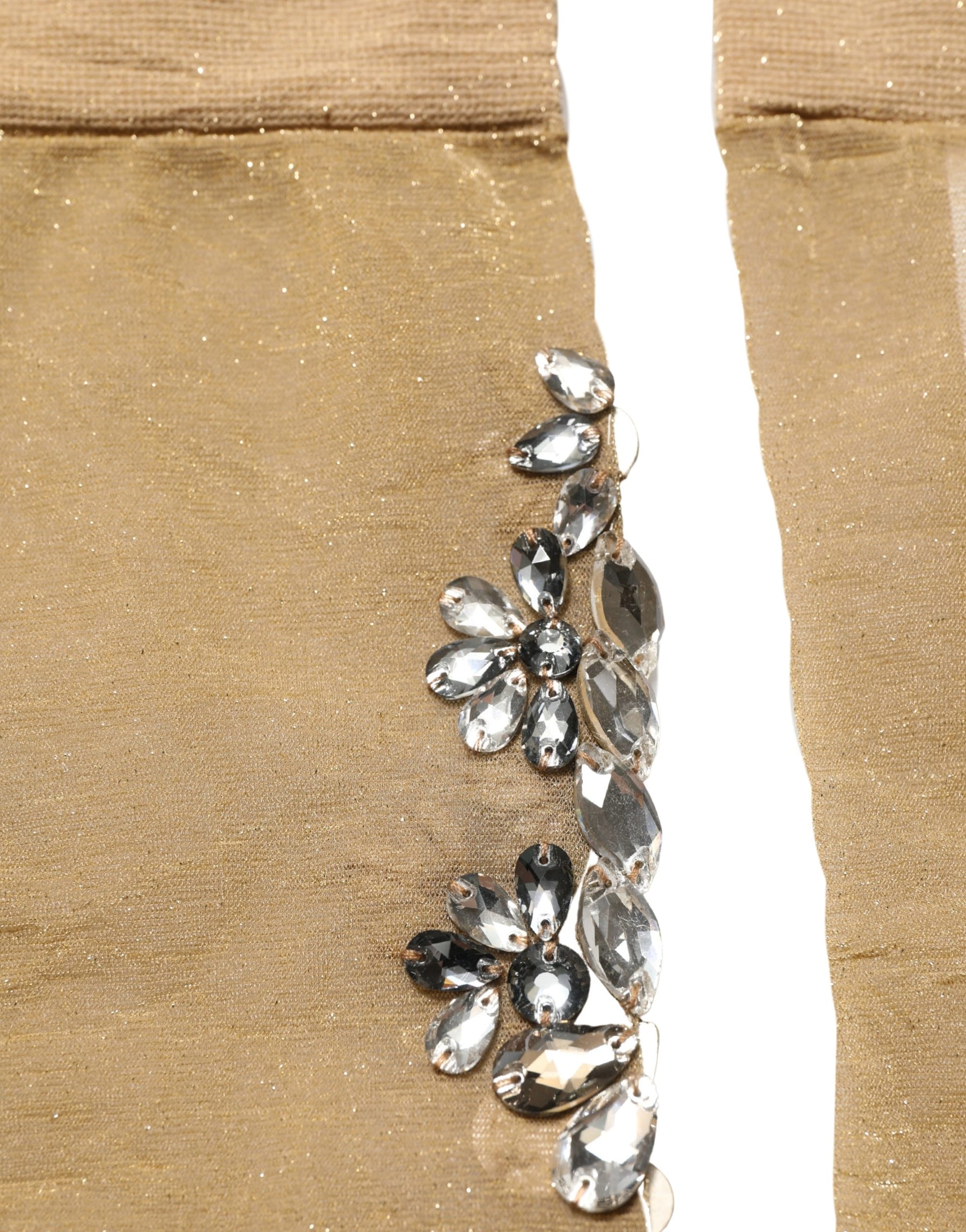 Dolce & Gabbana Brown Stretch Floral Clear Crystal Stockings Socks | Regal Royce