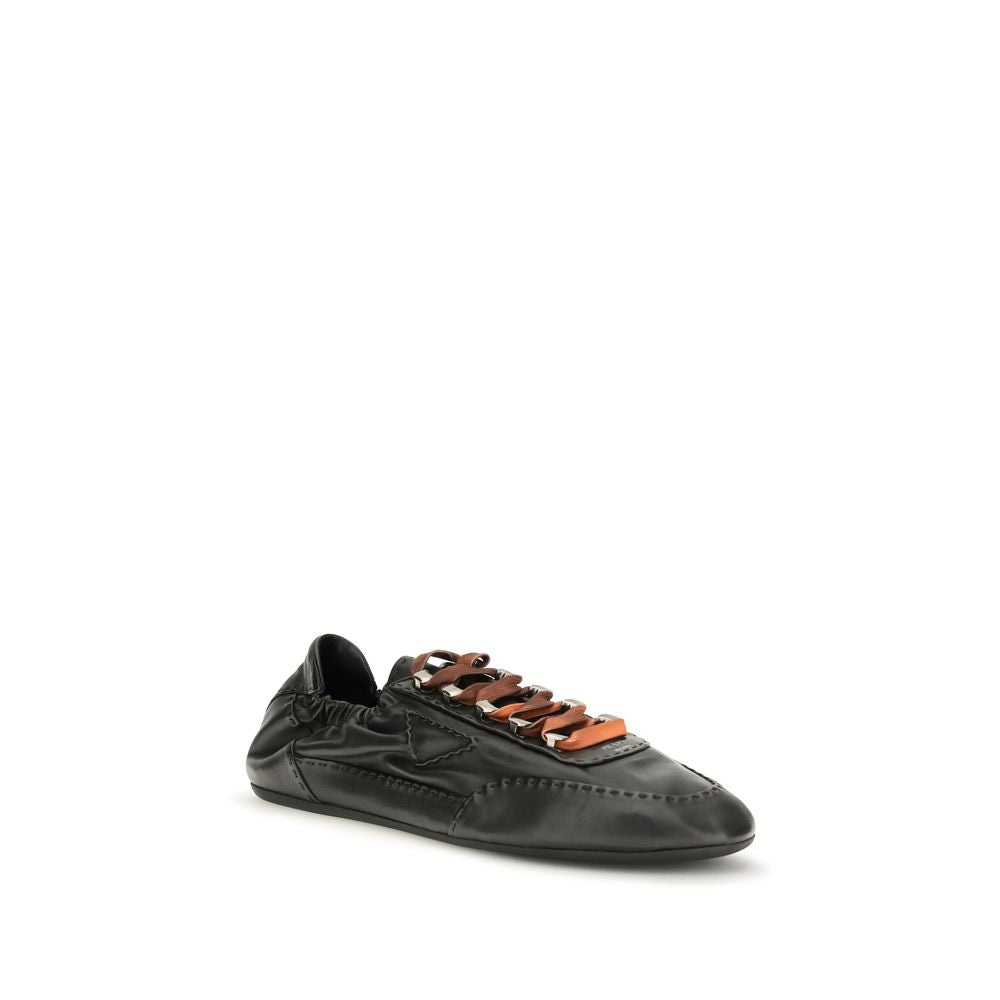 Prada Black Lamb Ovis Aries Aries Athletic Sneakers | Regal Royce