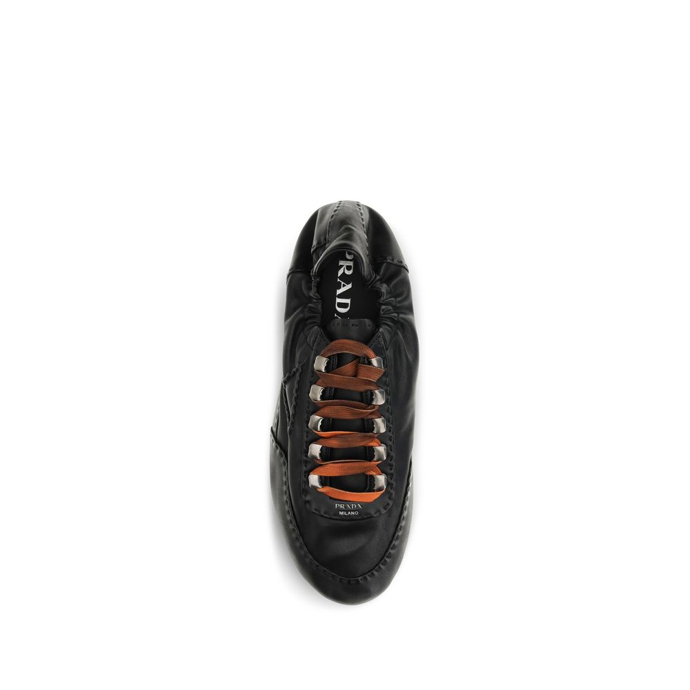 Prada Black Lamb Ovis Aries Aries Athletic Sneakers | Regal Royce