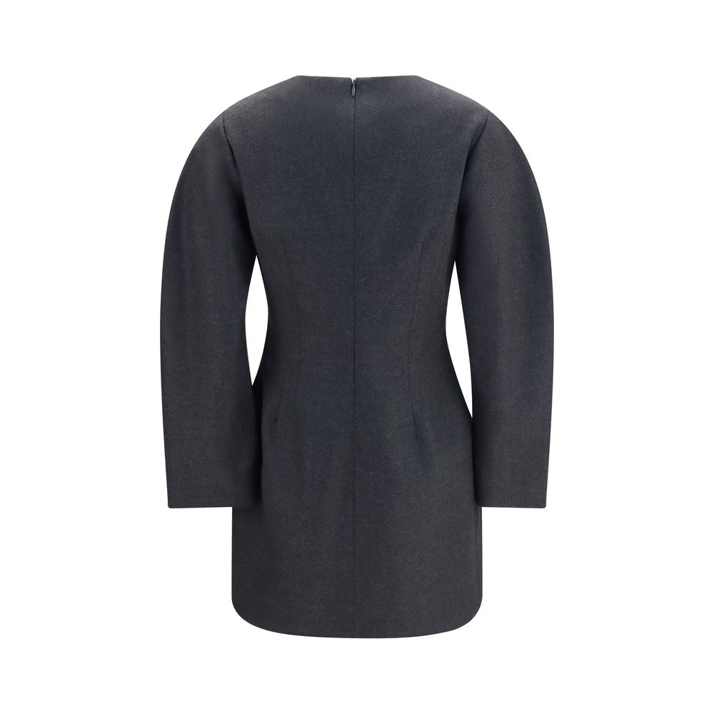 P.A.R.O.S.H. Gray Wool Oves Aries Casual Dress | Regal Royce