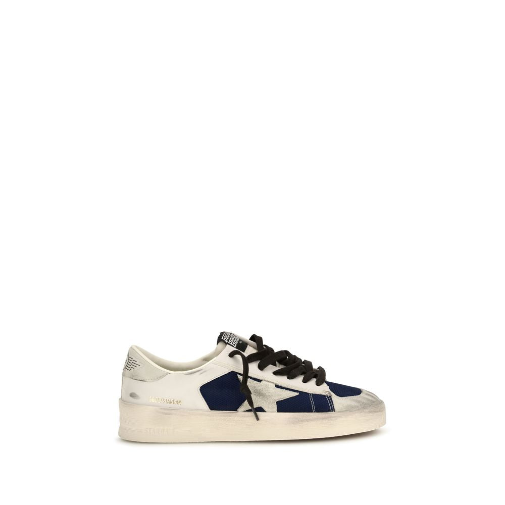 Golden Goose Gray Calf Leather Bos Taurus Low Top Sneakers | Regal Royce