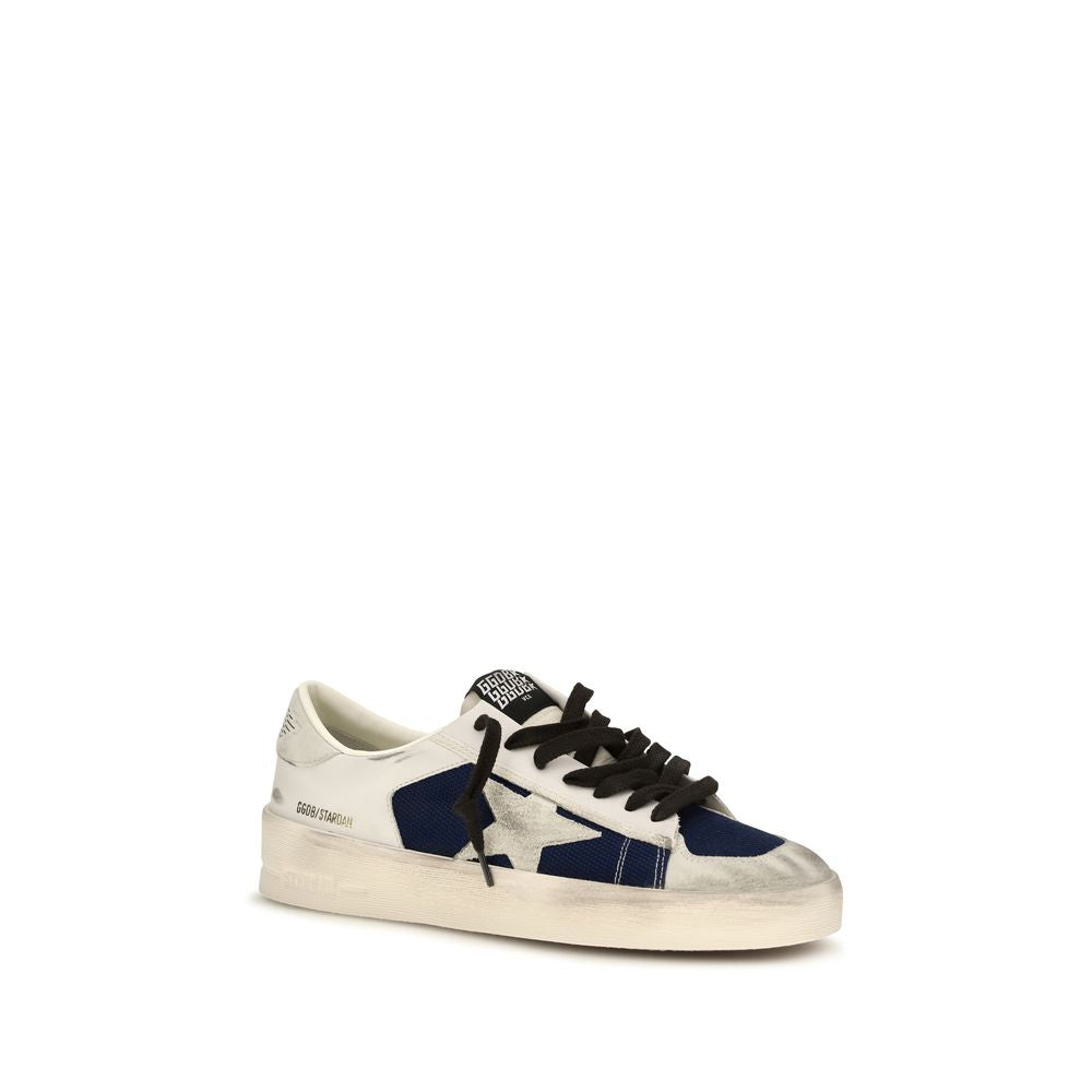Golden Goose Gray Calf Leather Bos Taurus Low Top Sneakers | Regal Royce