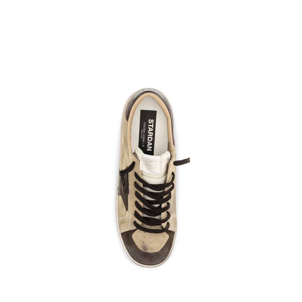 Golden Goose Beige Calf Leather Bos Taurus Sneakers | Regal Royce