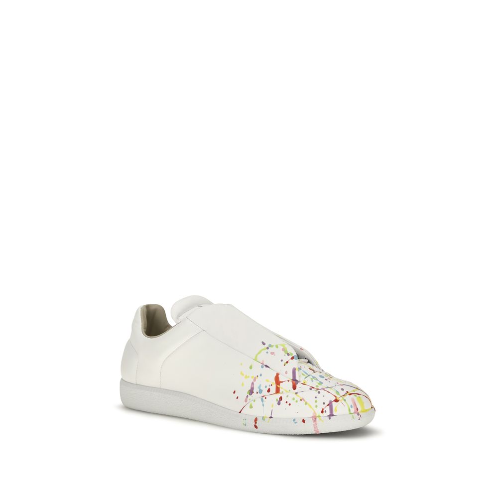 Maison Margiela White Calf Leather Bos Taurus Low Top Sneakers | Regal Royce