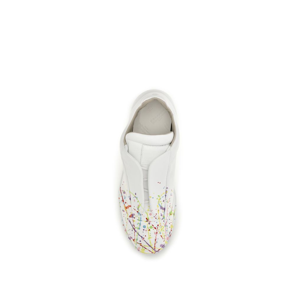 Maison Margiela White Calf Leather Bos Taurus Low Top Sneakers | Regal Royce