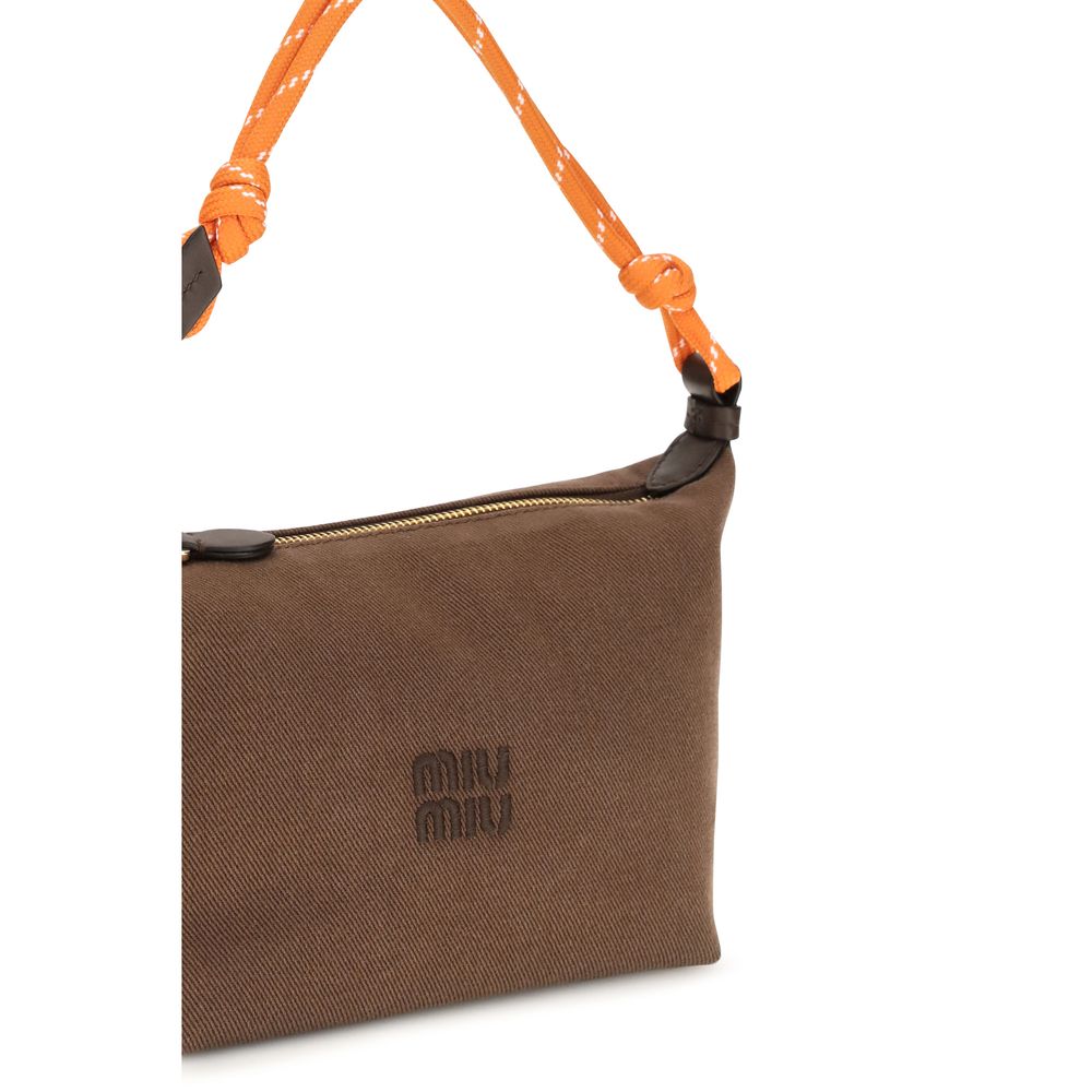 Miu Miu Brown Cotton Shoulder Bag | Regal Royce