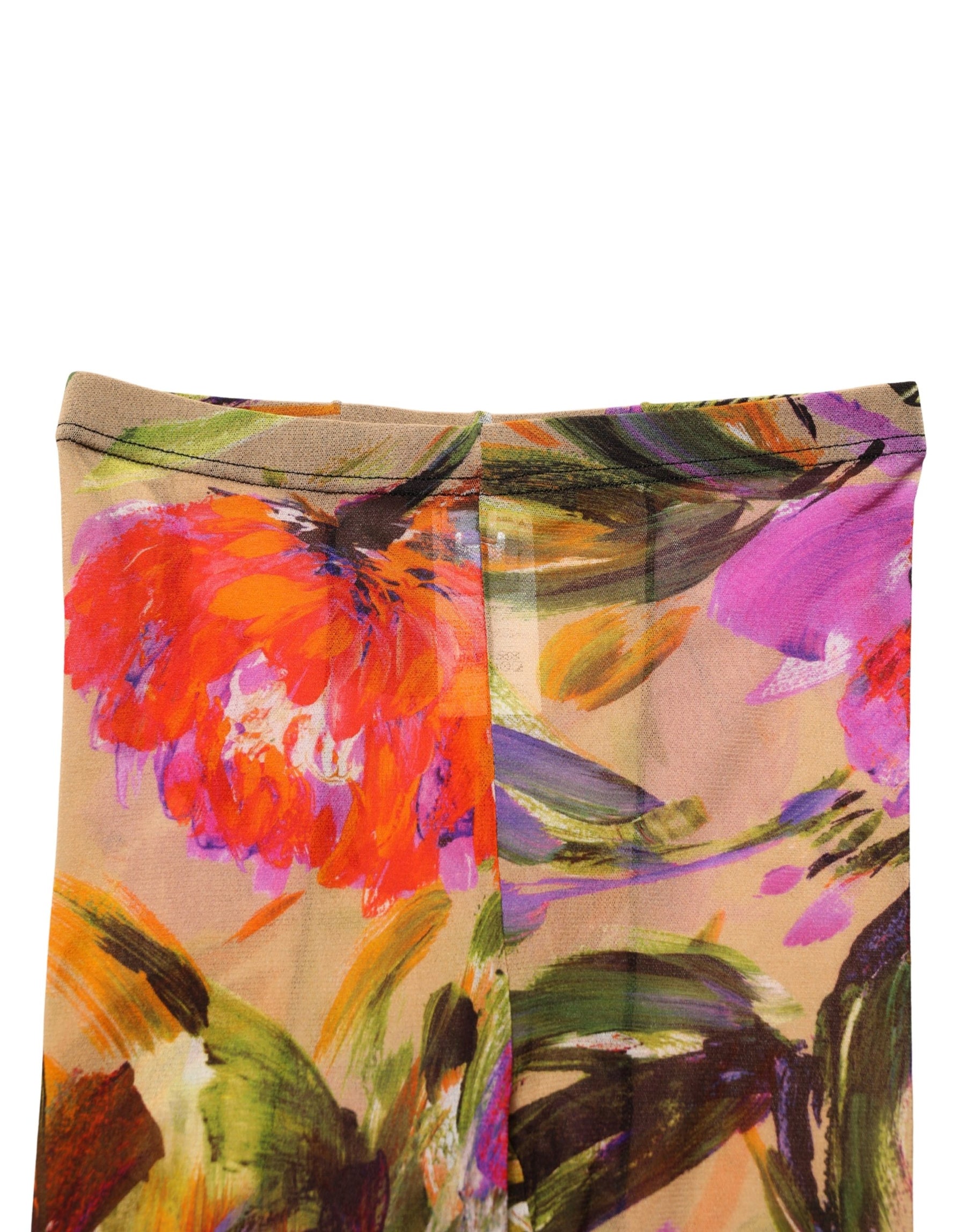 Dolce & Gabbana Beige Floral Print Tights Sheer Stockings Socks | Regal Royce