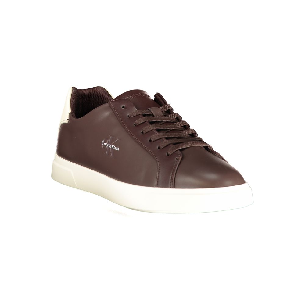 Calvin Klein Brown Polyurethane Men's Sneaker | Regal Royce