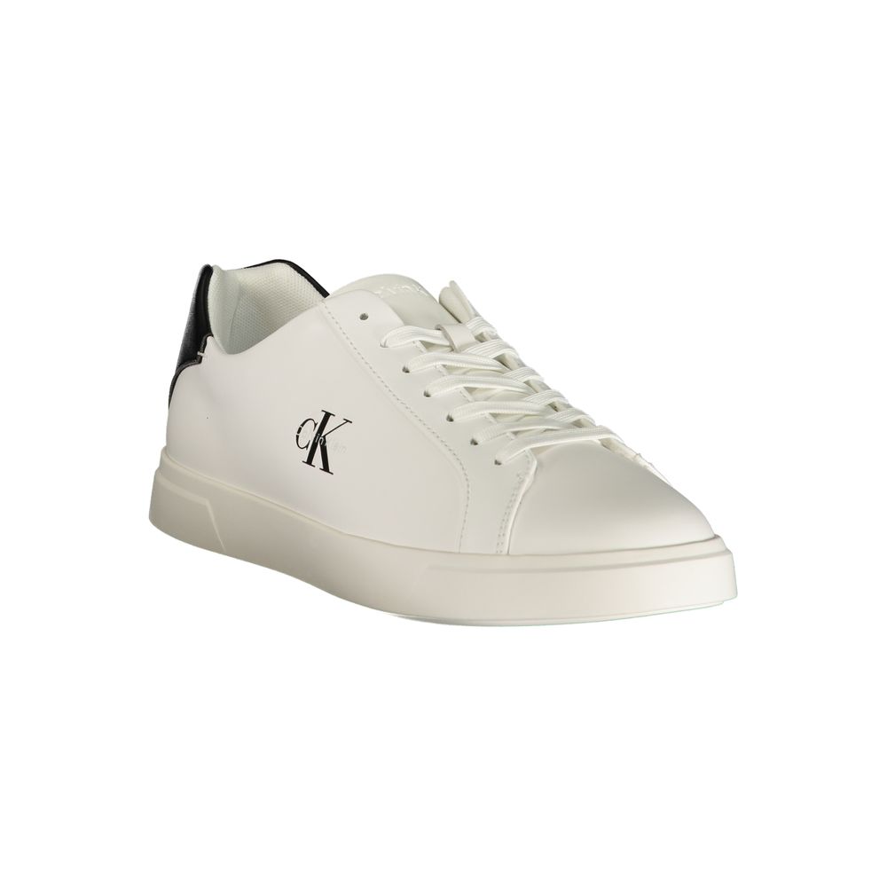 Calvin Klein White Polyurethane Men's Sneaker | Regal Royce