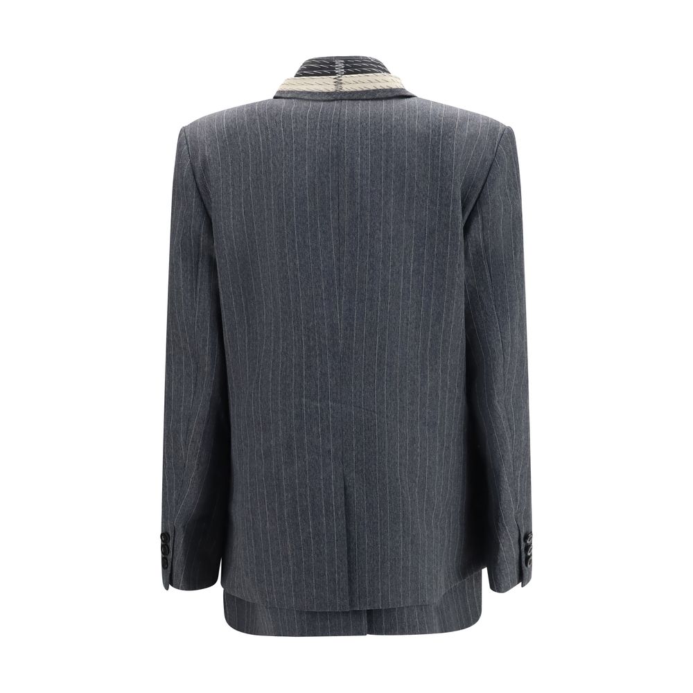 Sacai Gray Wool Oves Aries Jacket | Regal Royce