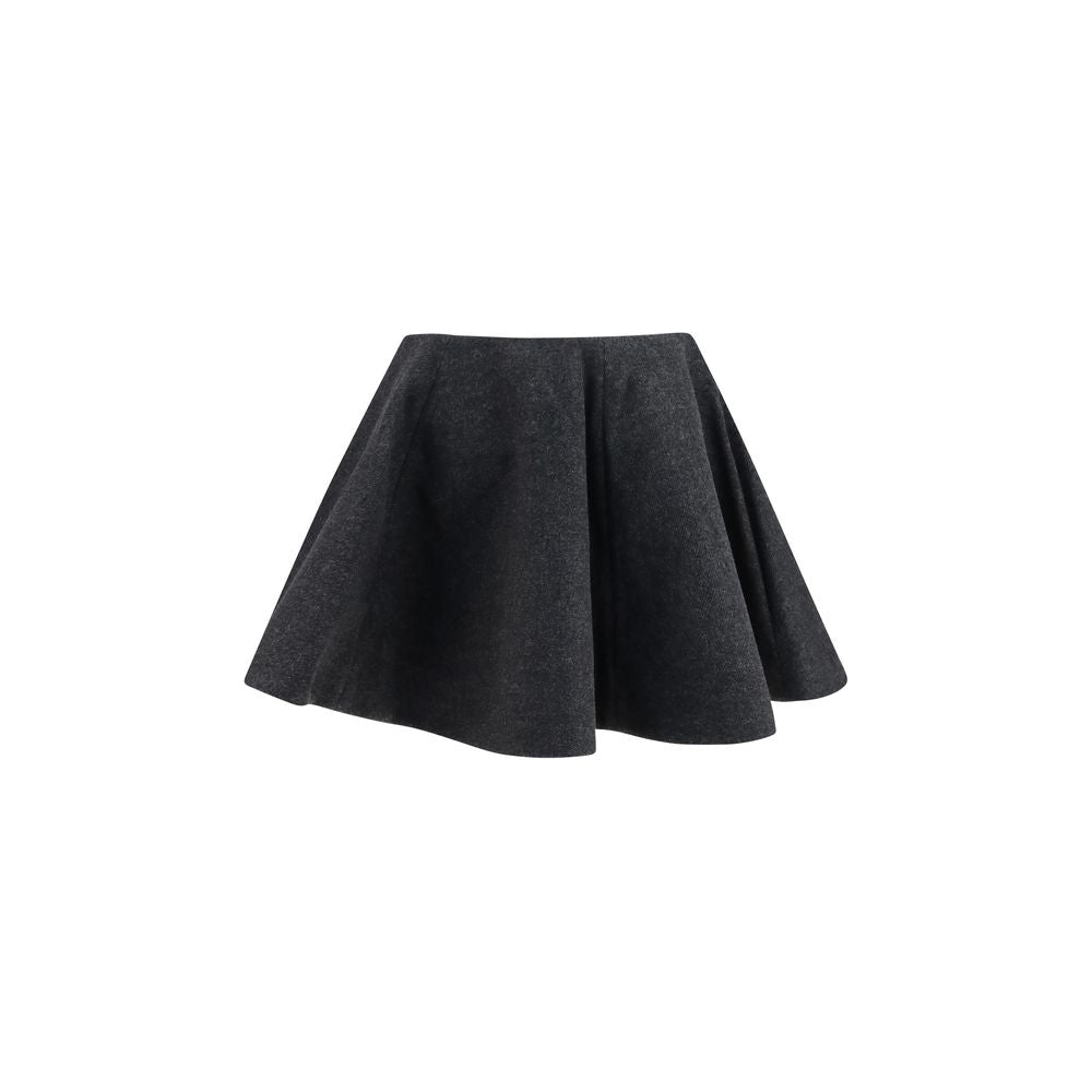 Ganni Gray Wool Oves Aries Midi Skirt | Regal Royce