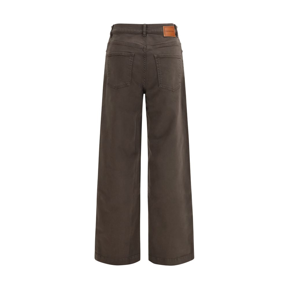P.A.R.O.S.H. Brown Cotton Casual Pants | Regal Royce