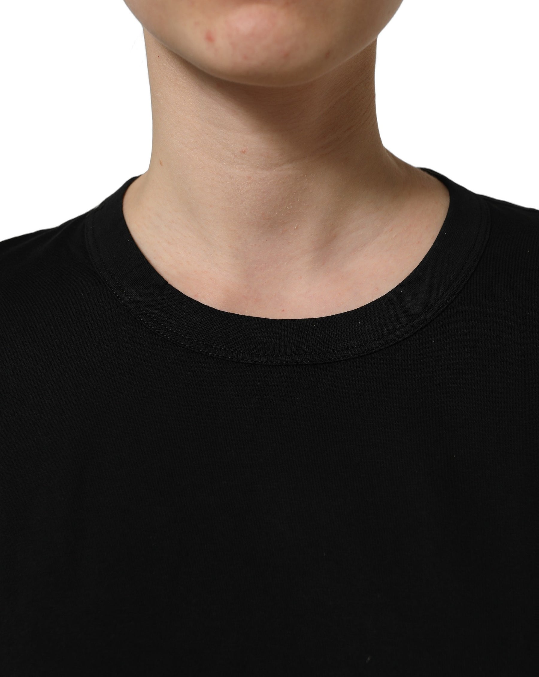 Dolce & Gabbana Black Cotton Crew Neck Short Sleeves T-shirt | Regal Royce