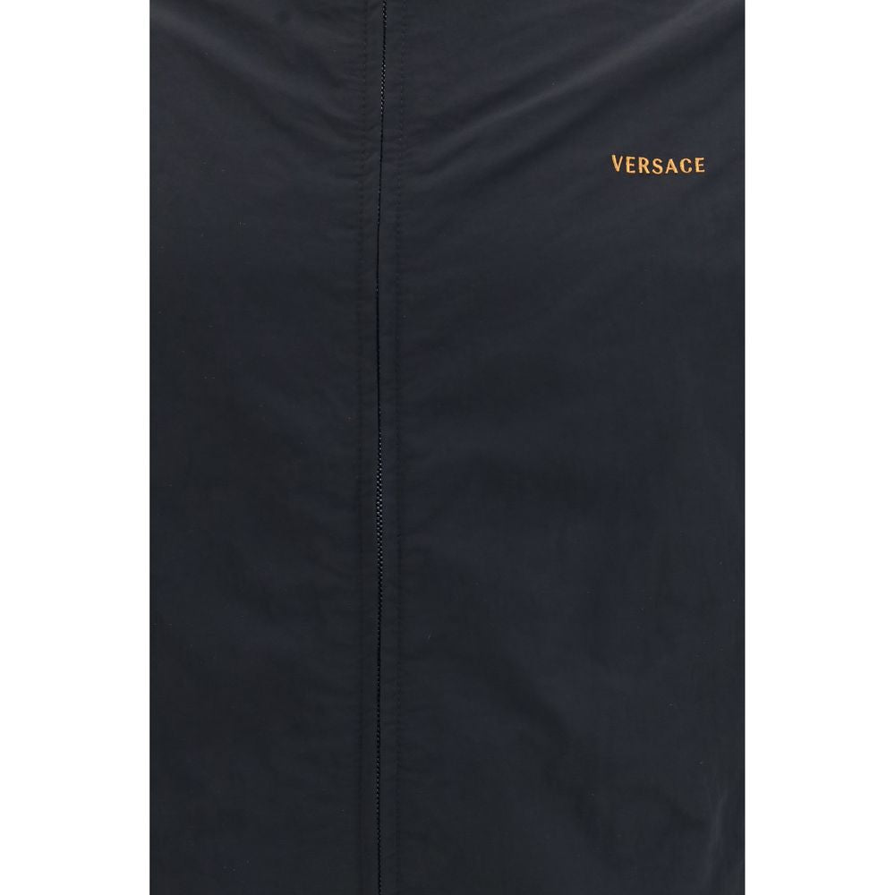 Versace Black Polyamide Bomber | Regal Royce