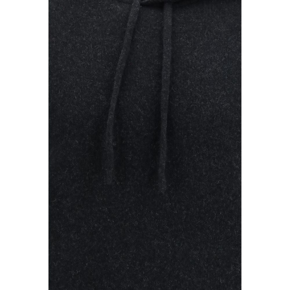 Roberto Collina Black Wool Oves Aries Hoodie | Regal Royce