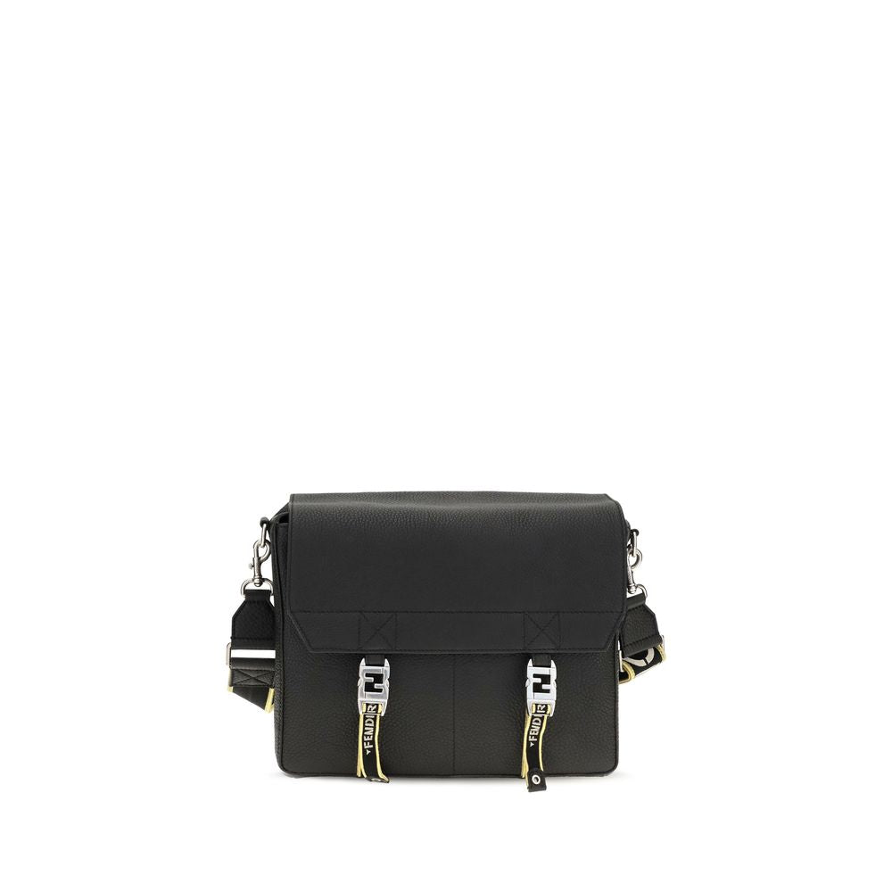 Fendi Black Calf Leather Bos Taurus Shoulder Bag | Regal Royce