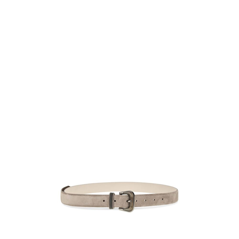 Brunello Cucinelli Beige Calf Leather Bos Taurus Regular Belt | Regal Royce