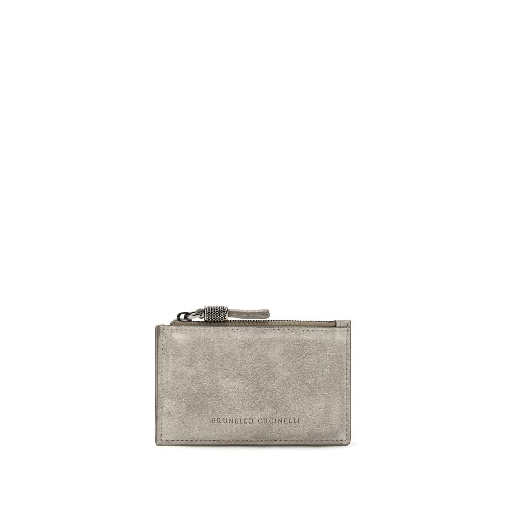 Brunello Cucinelli Gray Calf Leather Bos Taurus Wallet | Regal Royce