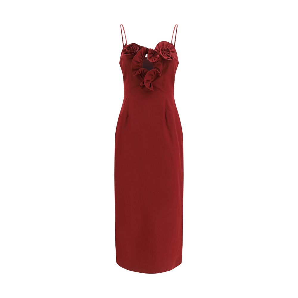Magda Butrym Bordeaux Cotton Cocktail Dress | Regal Royce