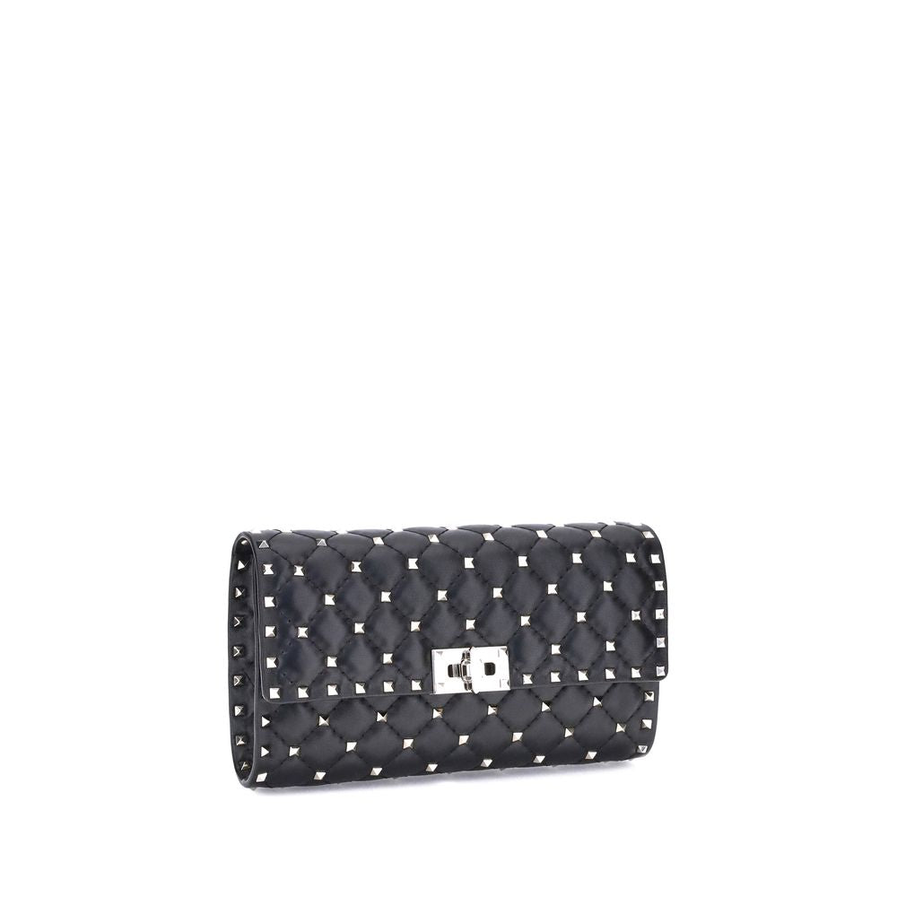 Valentino Garavani Black Calf Leather Bos Taurus Shoulder Bag | Regal Royce