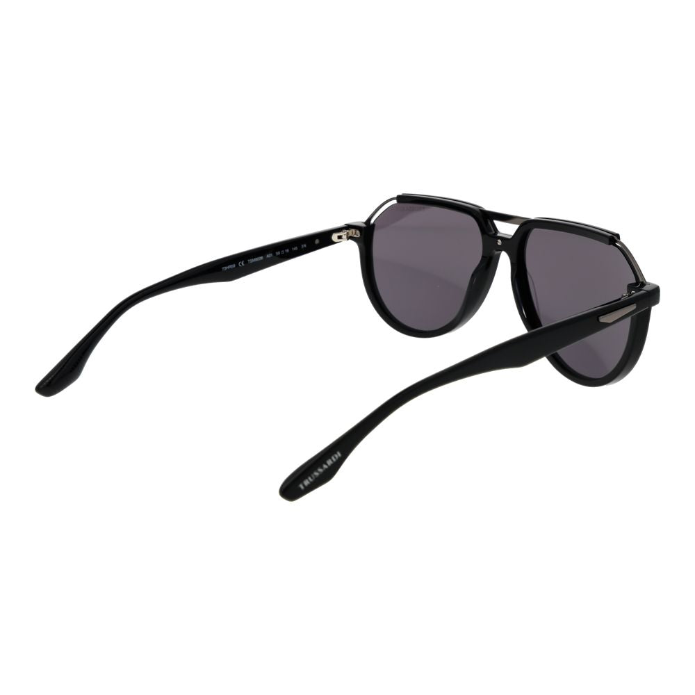 Trussardi Black Acetate & Stainless Steel Sunglasses | Regal Royce