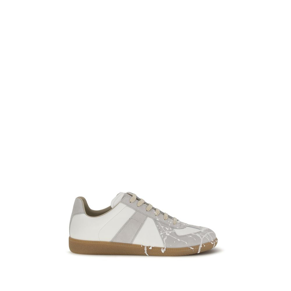 Maison Margiela Gray Suede Leather Low Top Sneakers | Regal Royce