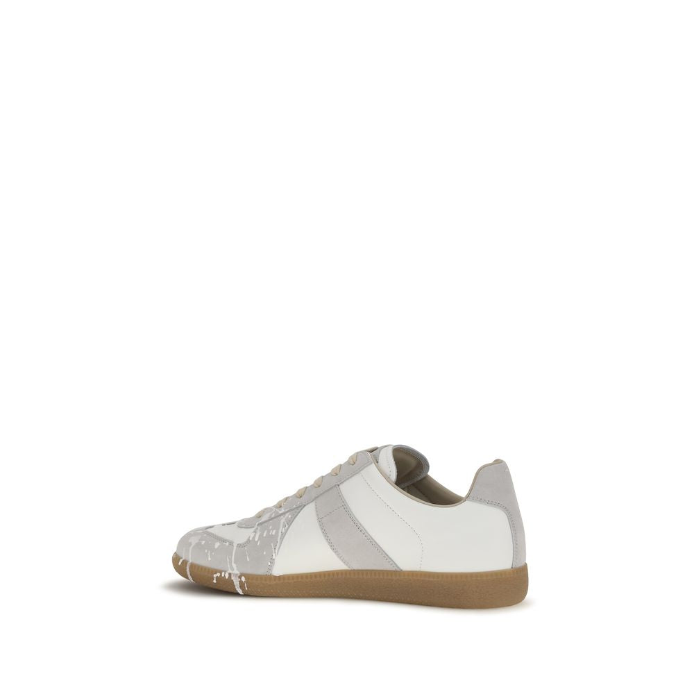 Maison Margiela Gray Suede Leather Low Top Sneakers | Regal Royce