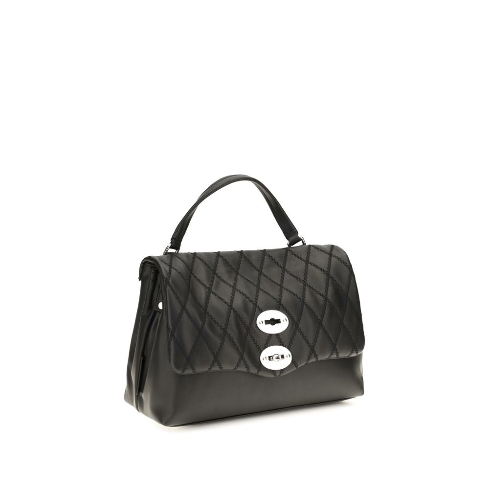 Zanellato Black Calf Leather Bos Taurus Shoulder Bag | Regal Royce