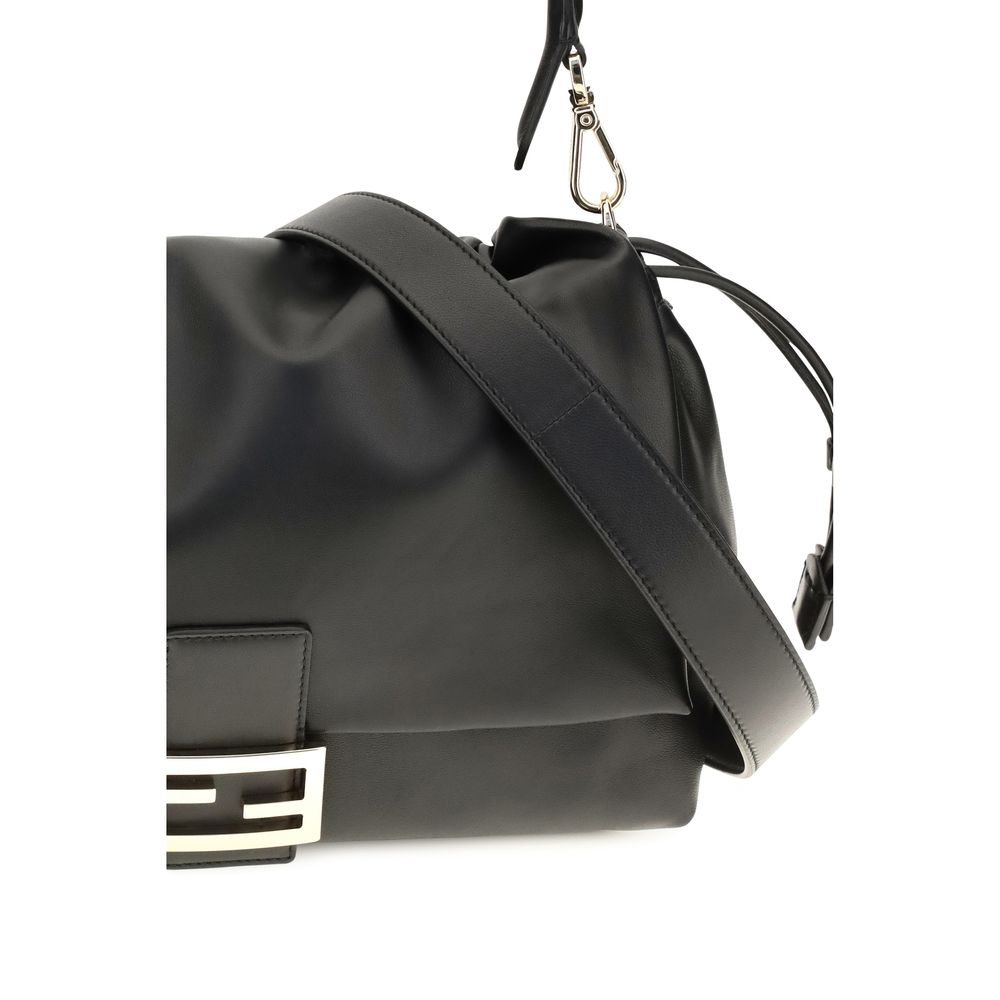 Fendi Black Calf Leather Bos Taurus Shoulder Bag | Regal Royce