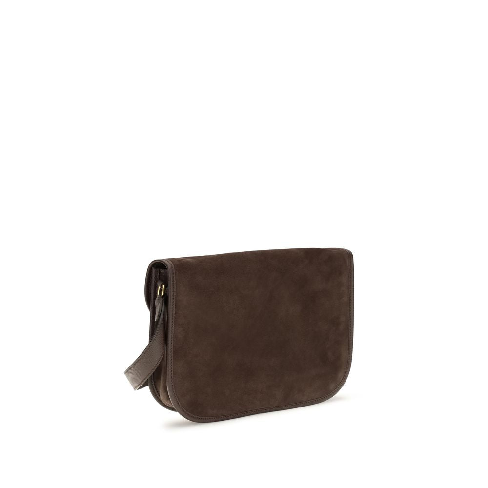 Valentino Garavani Brown Calf Leather Bos Taurus Shoulder Bag | Regal Royce