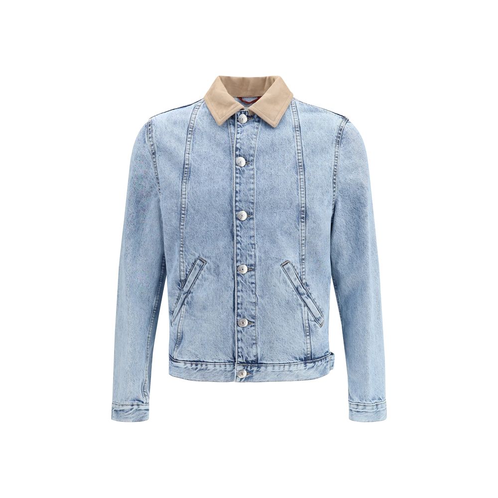 Brunello Cucinelli Blue Cotton Denim Jacket | Regal Royce