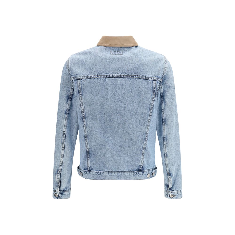 Brunello Cucinelli Blue Cotton Denim Jacket | Regal Royce