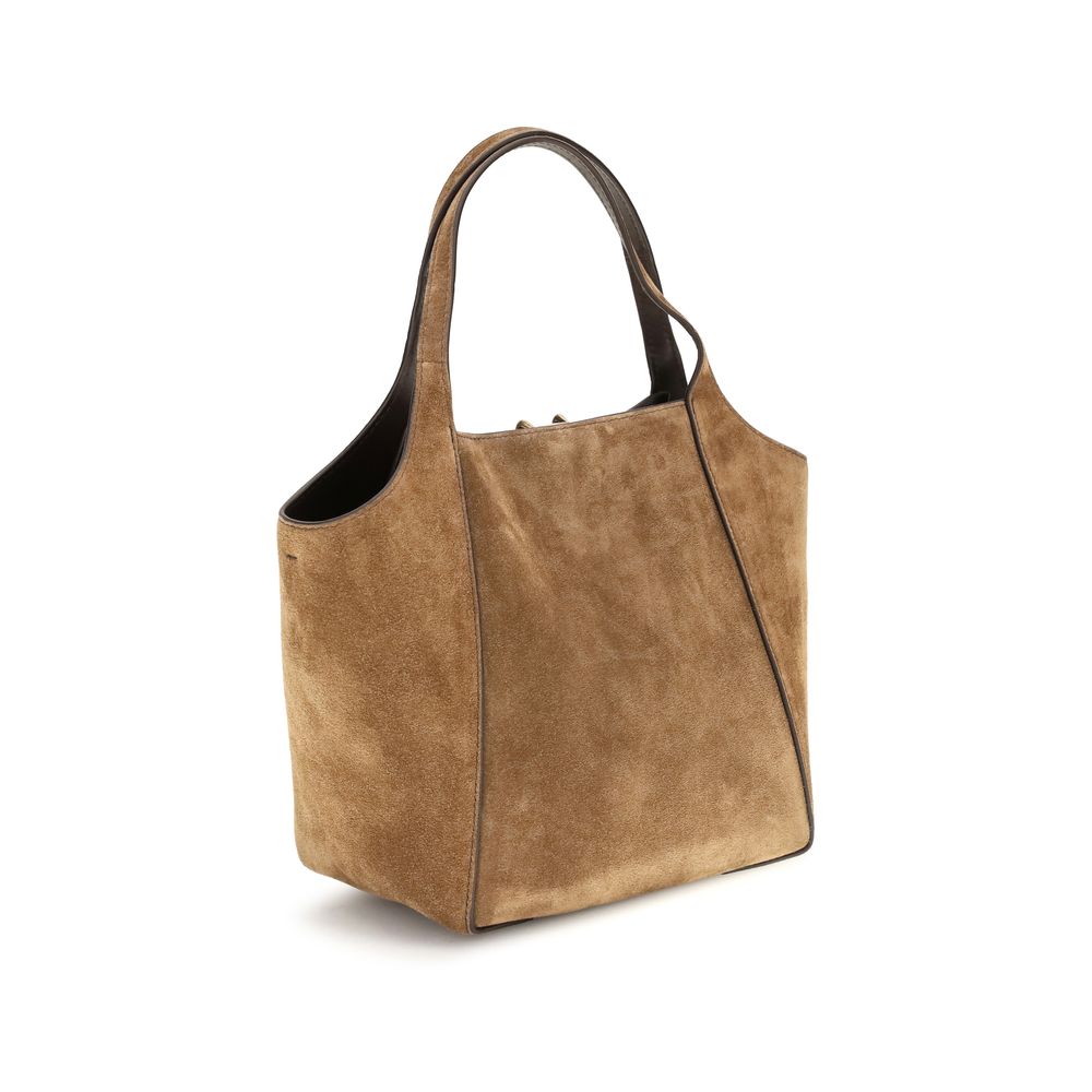 Brunello Cucinelli Beige Calf Leather Bos Taurus Shoulder Bag | Regal Royce