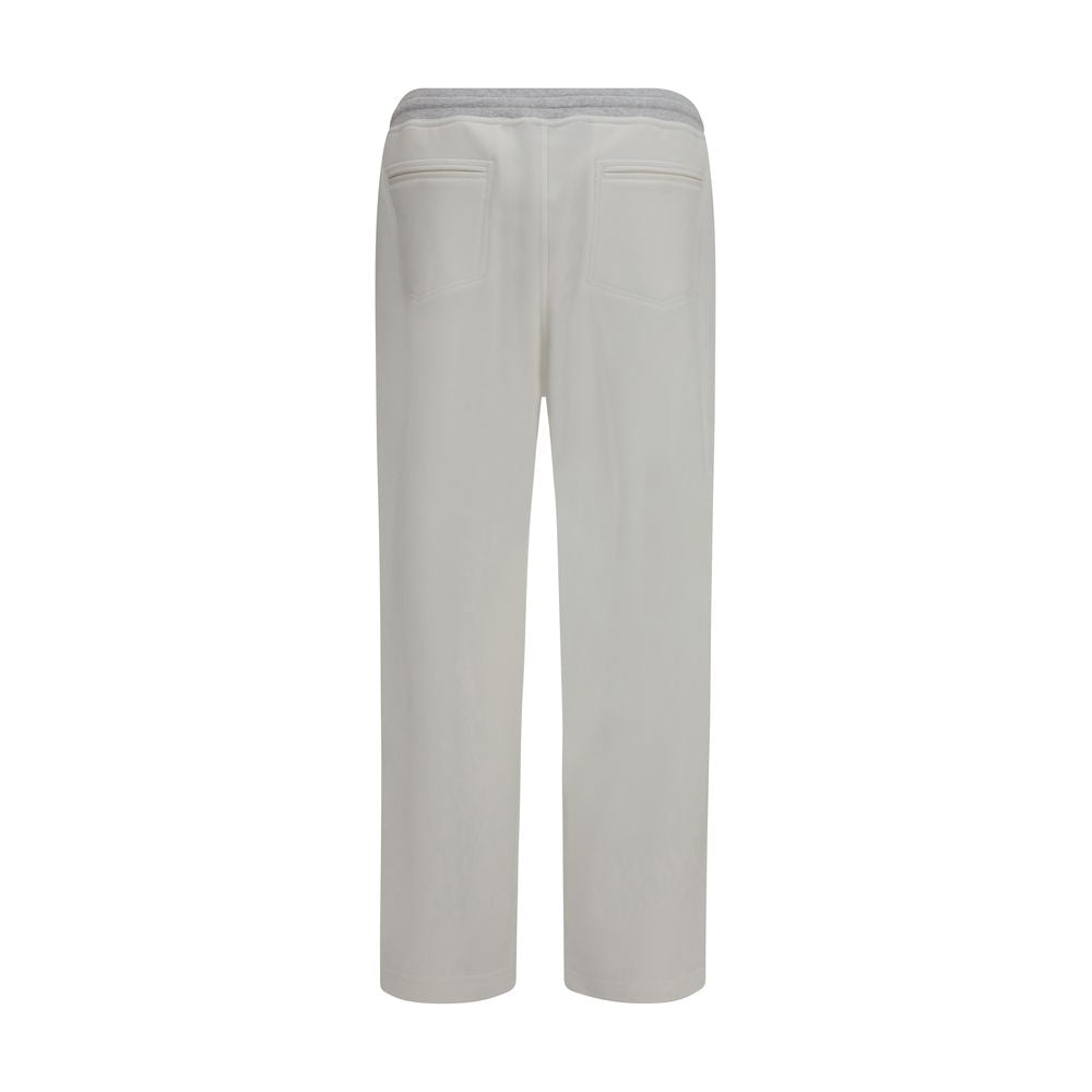 Brunello Cucinelli White Cotton Casual Pants | Regal Royce