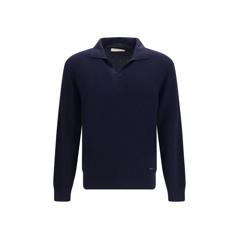 Brooksfield Blue Wool Oves Aries Sweatshirt | Regal Royce