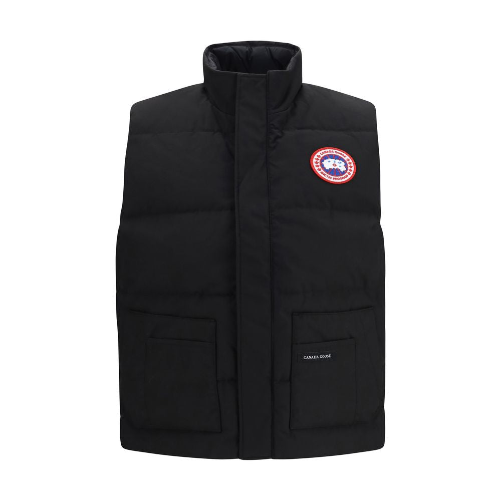 Canada Goose Black Recycled Polyester Sleeveless Jacket | Regal Royce