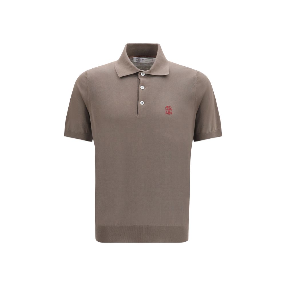 Brunello Cucinelli Brown Cotton Polo Shirt | Regal Royce