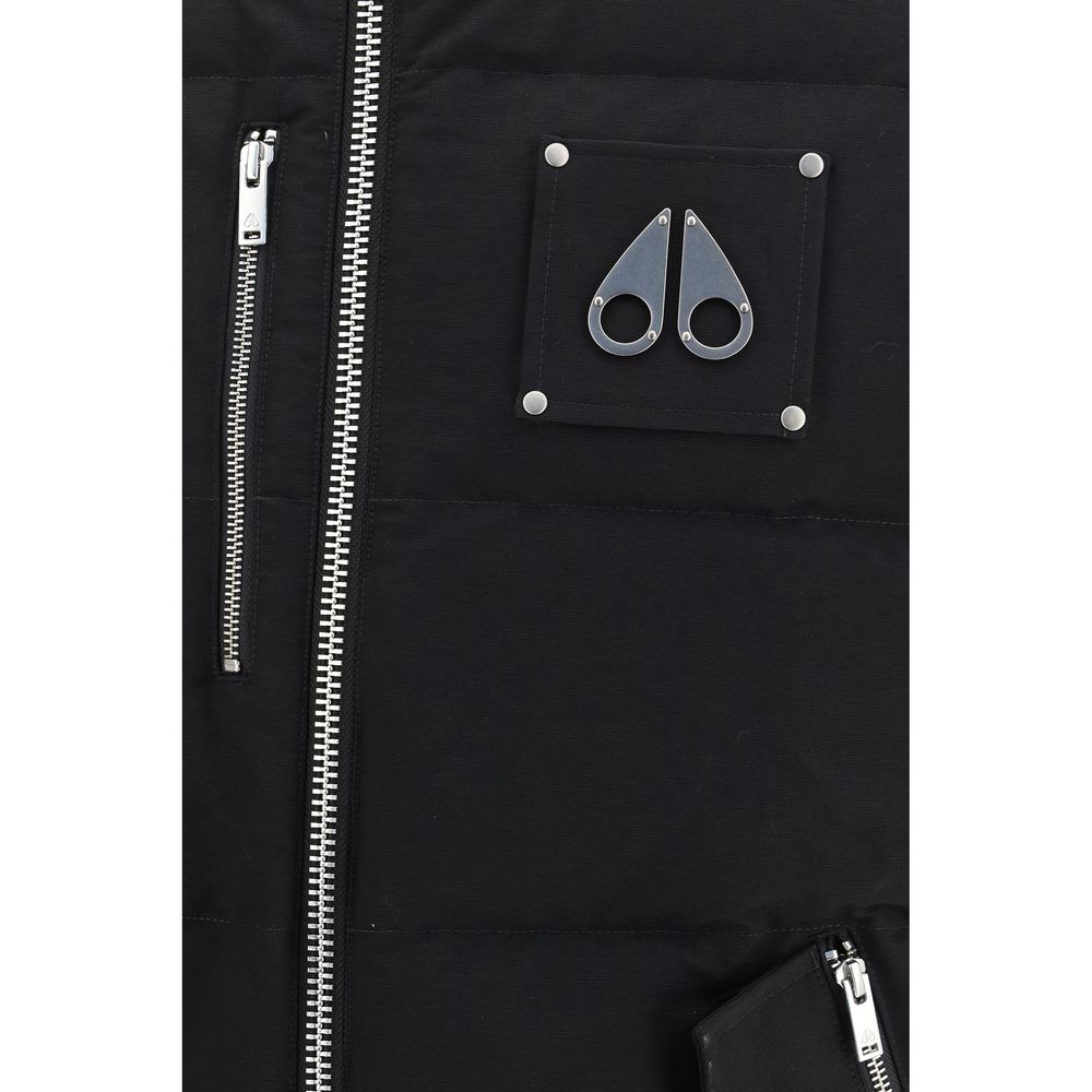 Moose Knuckles Black Cotton Sleeveless Jacket | Regal Royce