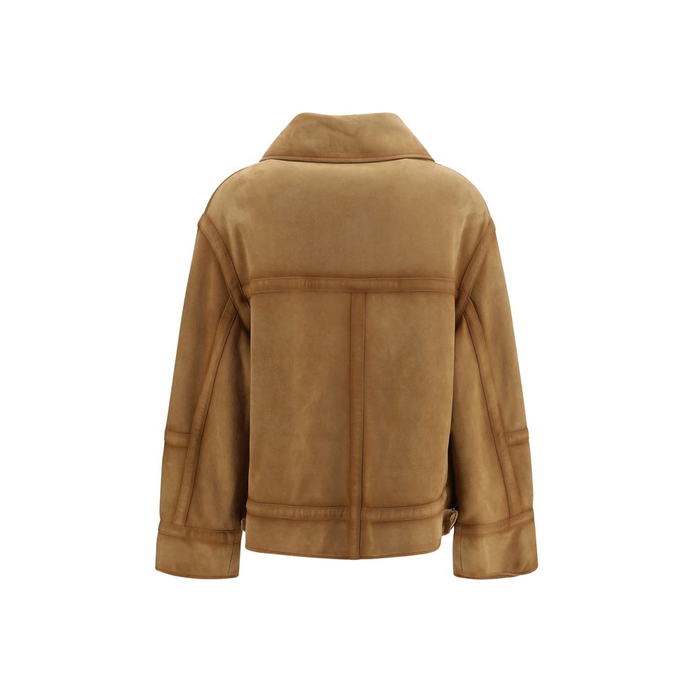Ermanno Scervino Brown Leather Bomber | Regal Royce