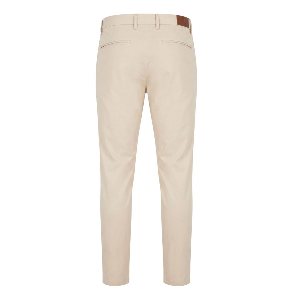 Trussardi Jeans Beige Cotton Men Pants | Regal Royce