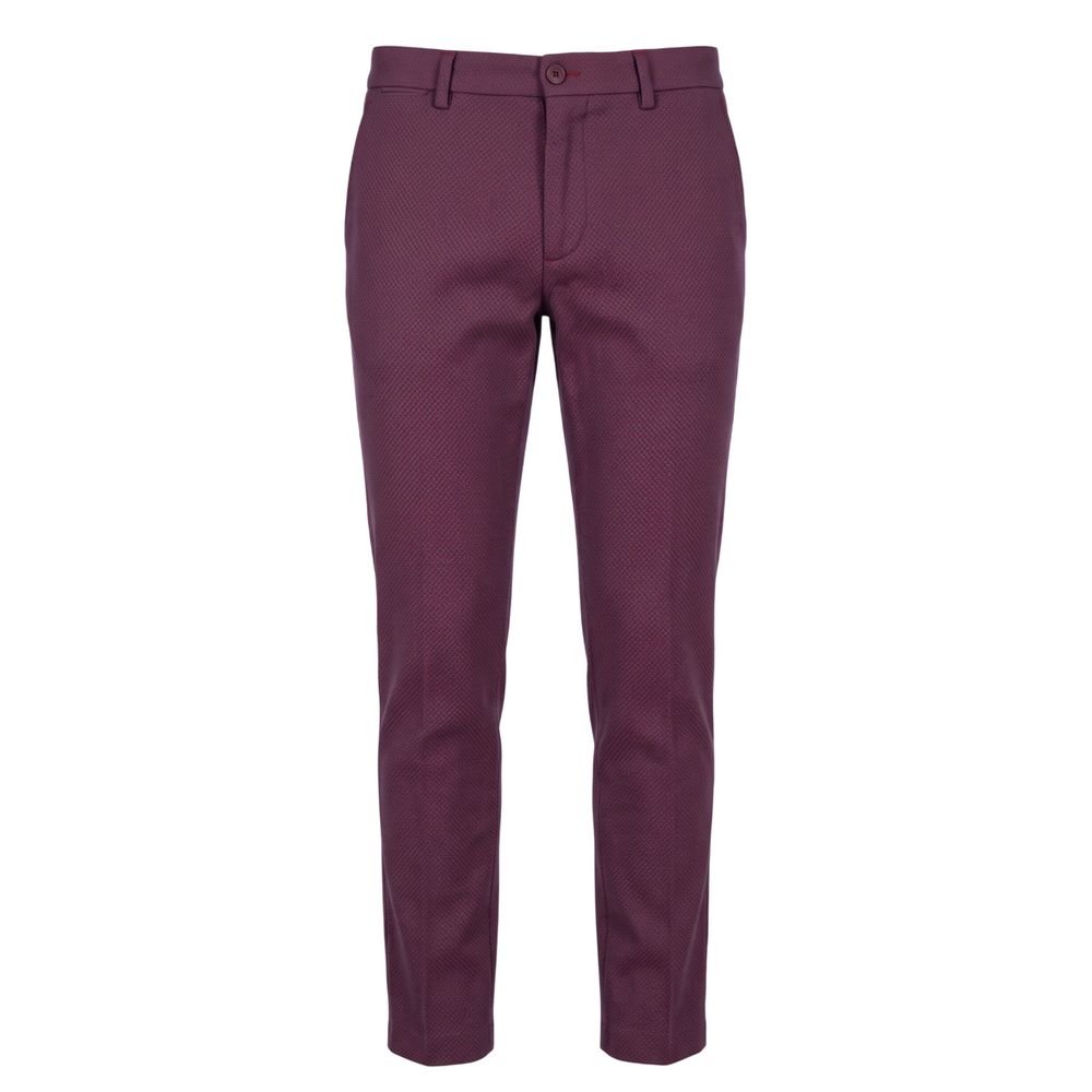 Trussardi Jeans Red Cotton Men Pants | Regal Royce